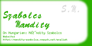 szabolcs mandity business card